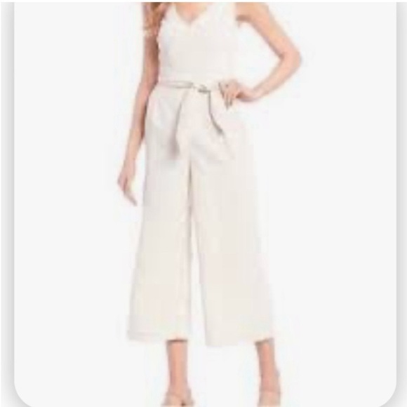 Takara Off White Wide-Leg Jumpsuit Size 5 - Picture 1 of 15